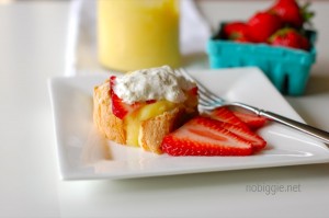 lemon curd with angel food cake