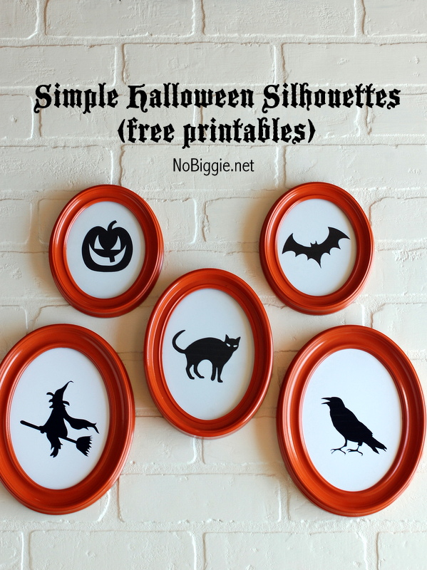 5 Halloween Silhouettes - free printables - NoBiggie.net