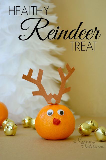 Healthy Reindeer treat +25 Healthy Holiday Snacks - NoBiggie.net