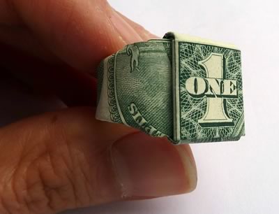 how to make money origami ring