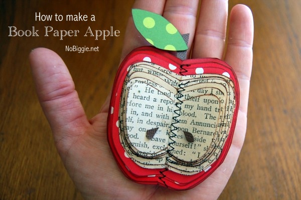 Make an apple out of book paper - NoBiggie.net