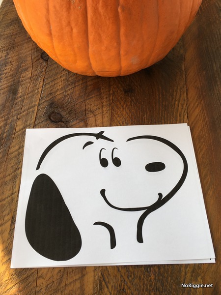 pumpkin stencil snoopy