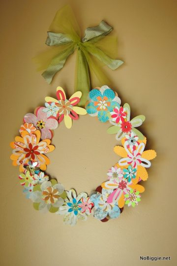 paper flower wreath