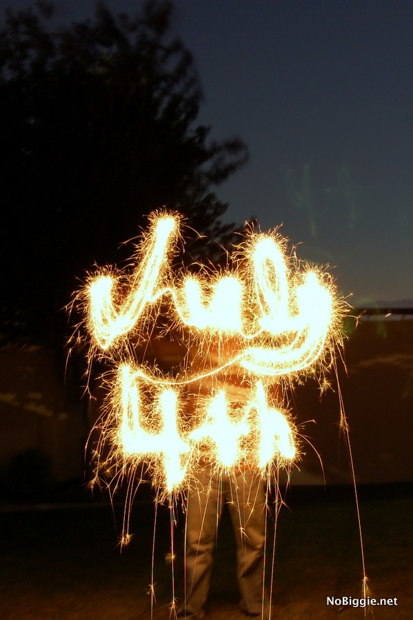 July 4th sparkler photo