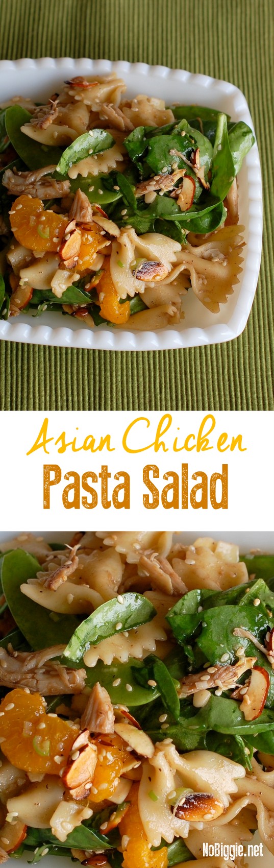 Asian Chicken Pasta Salad - amazing salad for big gatherings | NoBiggie.net