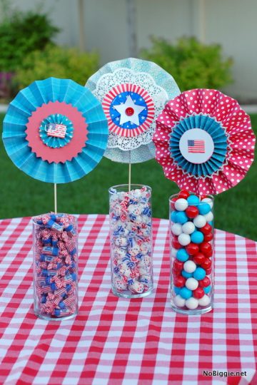 patriotic table decor and candy | NoBiggie.net