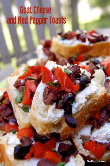 Goat Cheese and Red Pepper Toasts