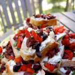 goat cheese and roasted red pepper, olive toasts | NoBiggie.net