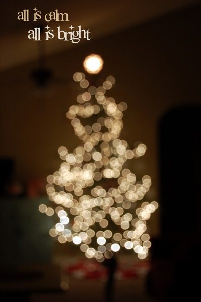How to take a pretty blurred picture of your Christmas tree