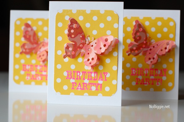 Butterfly party invitations