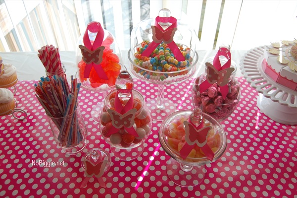 butterfly party candy bar
