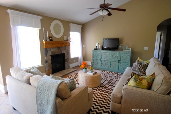 family room makeover before and after
