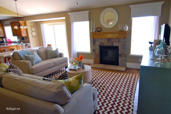 family room makeover before and after