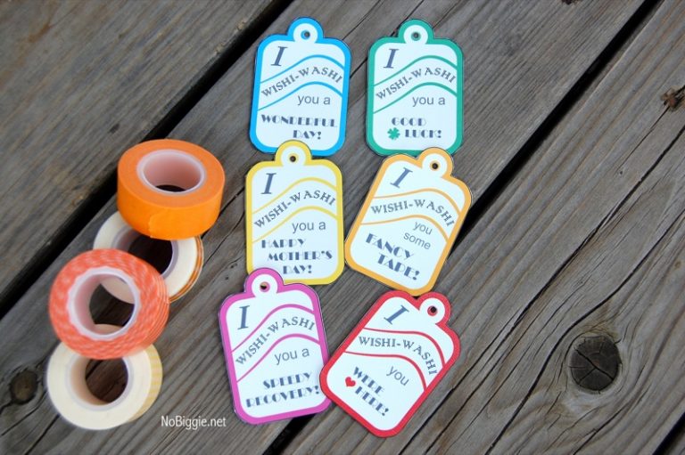 Washi Tape Gift Tags (free Printable) NoBiggie
