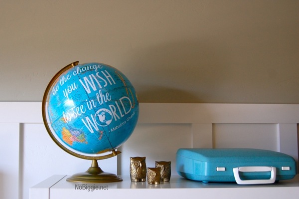 Be the change you wish to see in the world | DIY quote globe with silhouette file | NoBiggie.net