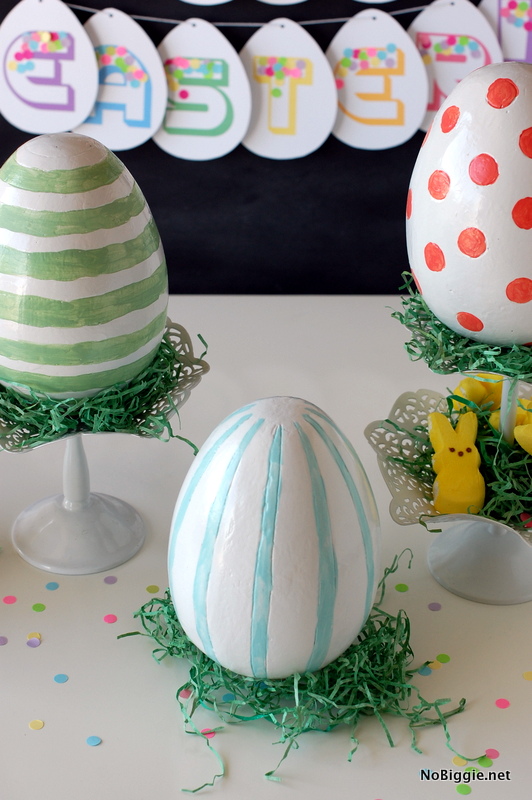 Easter decor - thrift store up-cycle NoBiggie.net