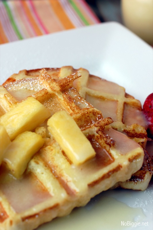 waffle french toast with coconut buttermilk syrup - NoBiggie.net