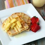 waffle french toast with coconut buttermilk syrup
