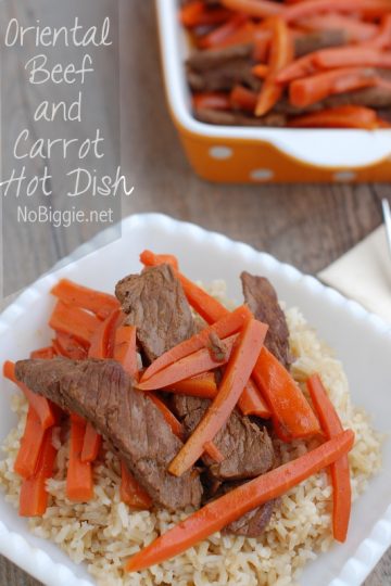 oriental beef and carrot hot dish | NoBiggie.net