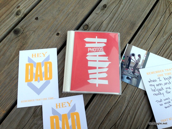Father's Day photo book with Free Printables | NoBiggie.net