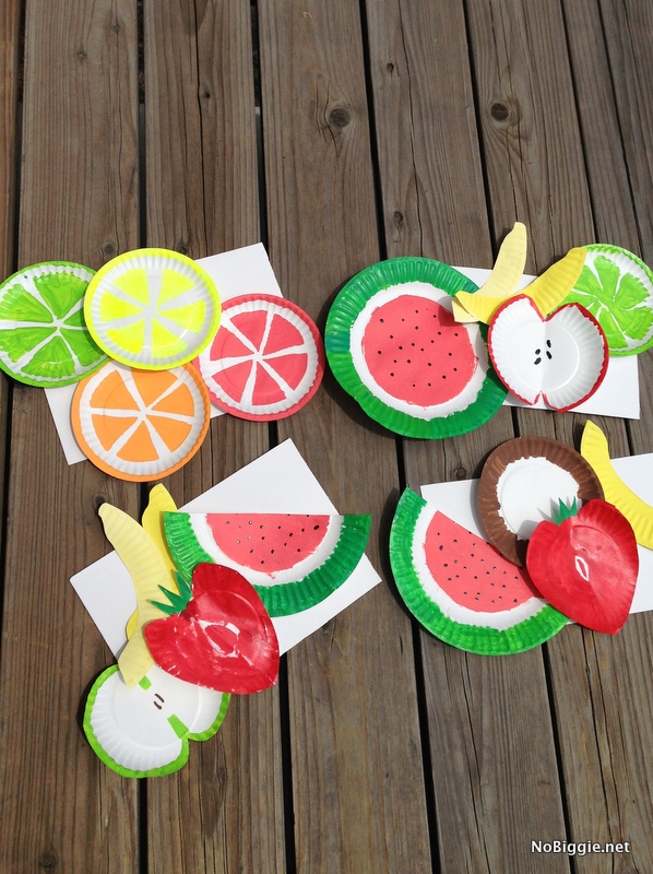 painted paper plates for a fruit ninja party | NoBiggie.net