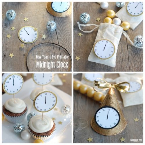 New Year's Eve Midnight Clock Printable | NoBiggie.net