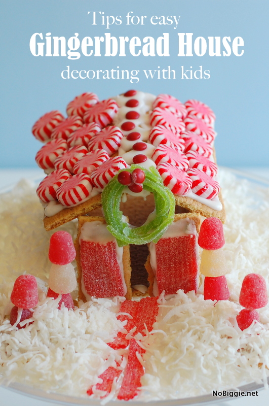 Tips for easy GingerBread House decorating with kids | NoBiggie.net