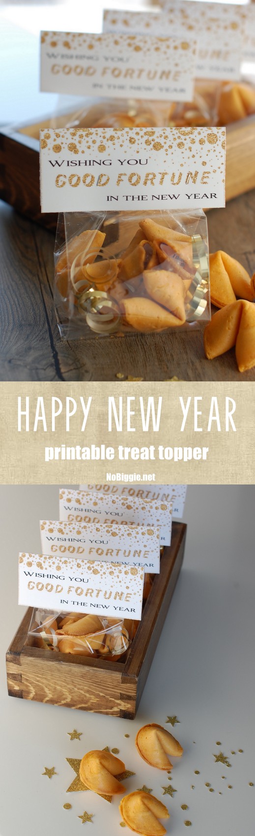 Happy New Year printable treat topper | NoBiggie.net