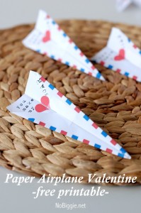 Paper Airplane Valentine +blog hop | NoBiggie