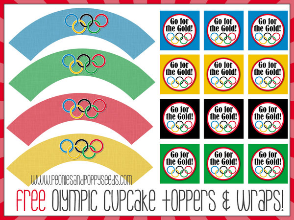 olympic party cupcake decorations