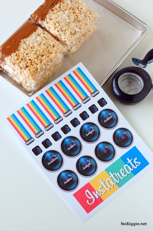 Instagram Rice Krispie Treats with a free printable via NoBiggie.net