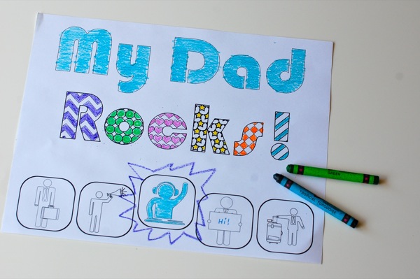 Father's Day Coloring Pages | 25+ Fathers Day Gift Ideas | NoBiggie.net