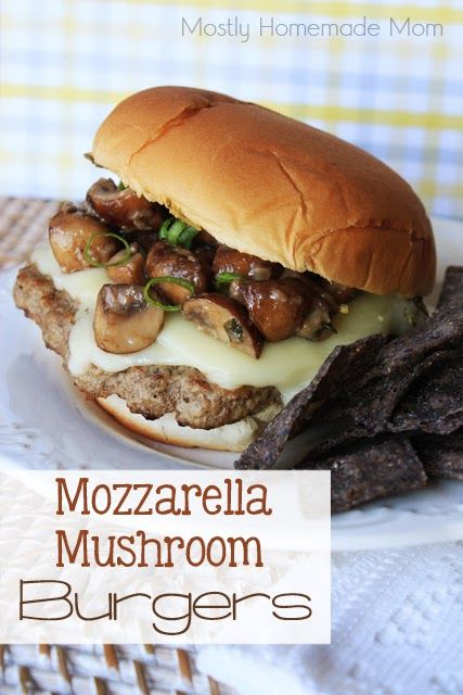 Mozzarella Mushroom Burger | 25+ Grilling Recipes