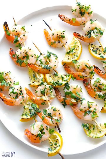 Shrimp scampi Skewers | 25+ grilling recipes