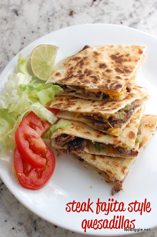 Steak fajita quesadillas recipe NoBiggie.net