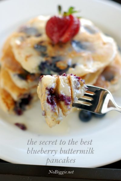 Blueberry Buttermilk Pancakes | NoBiggie