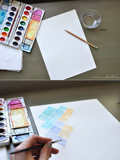 DIY watercolor notebook | NoBiggie.net