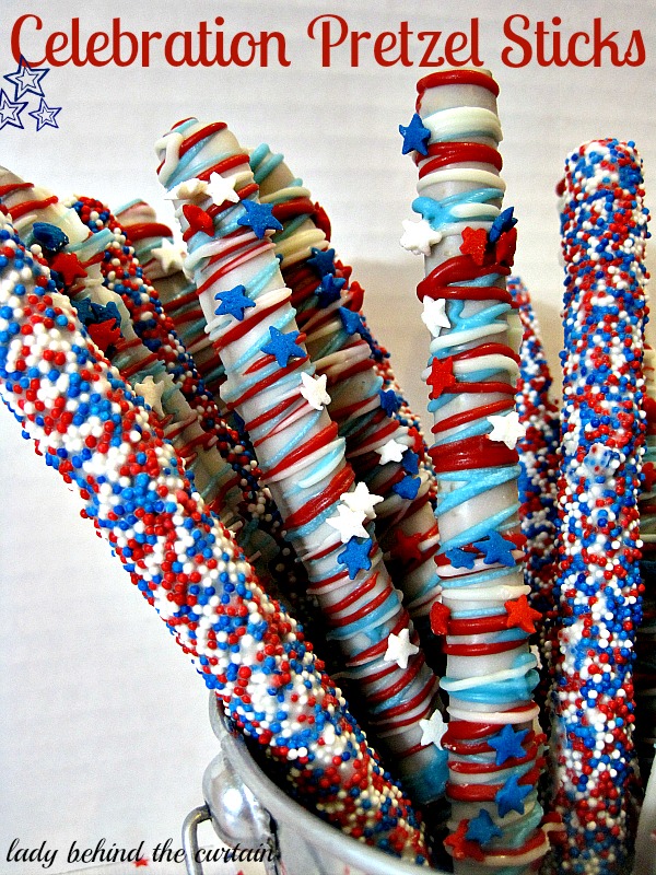 Celebration Pretzel Stick | 25+ Patriotic Treats