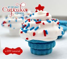 Cupcake Cookies | 25+ Patriotic Treats