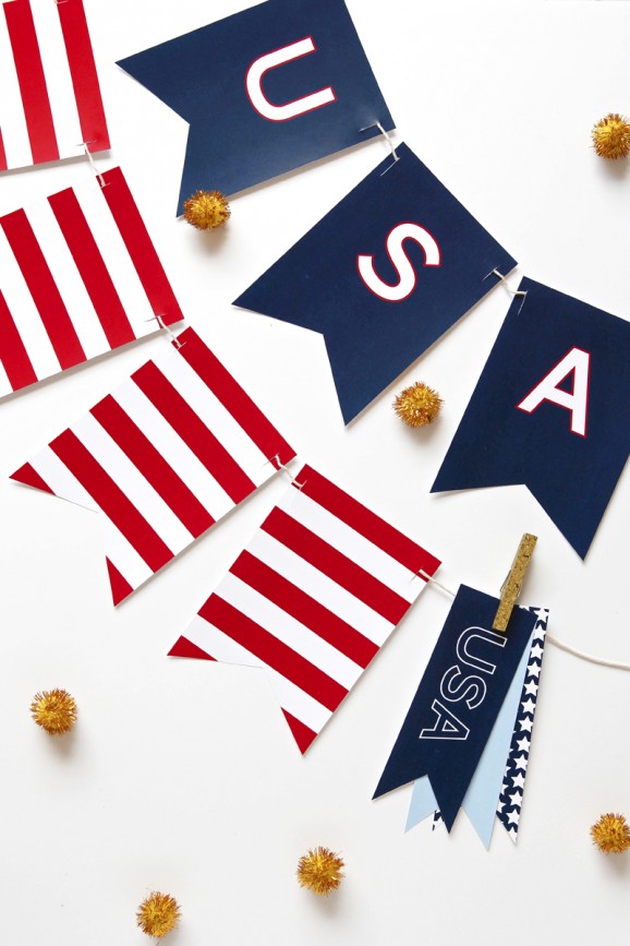 Free 4th of July Banner | 25+ 4th of July Party ideas