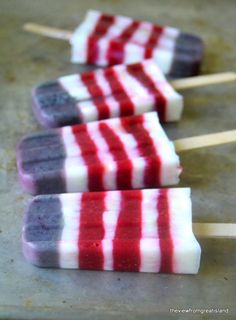 Red White and Blue Popsicles | 25+ Patriotic Treats