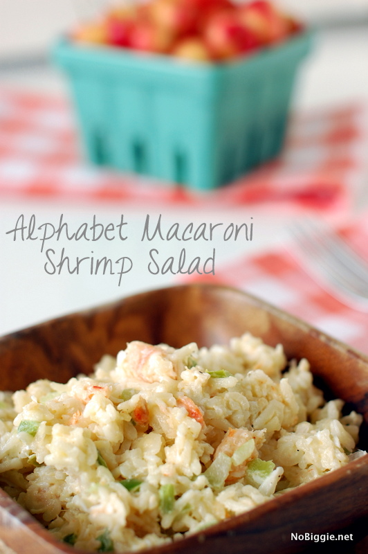Alphabet macaroni shrimp salad | NoBiggie.net