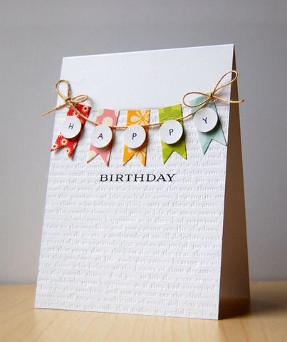 Elegant handmade birthday card.