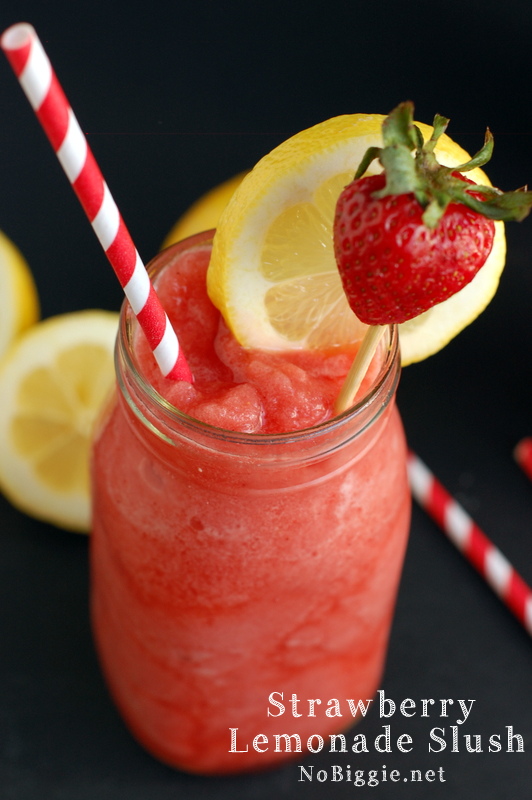 Strawberry Lemonade Slush | 25+ Non-Alcoholic Summer Drinks