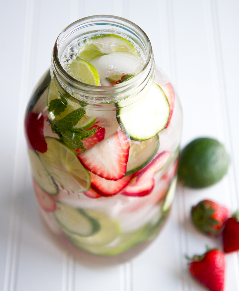 Strawberry Lime Cucumber and Mint Water | 25+ Non-Alcoholic Summer Drinks