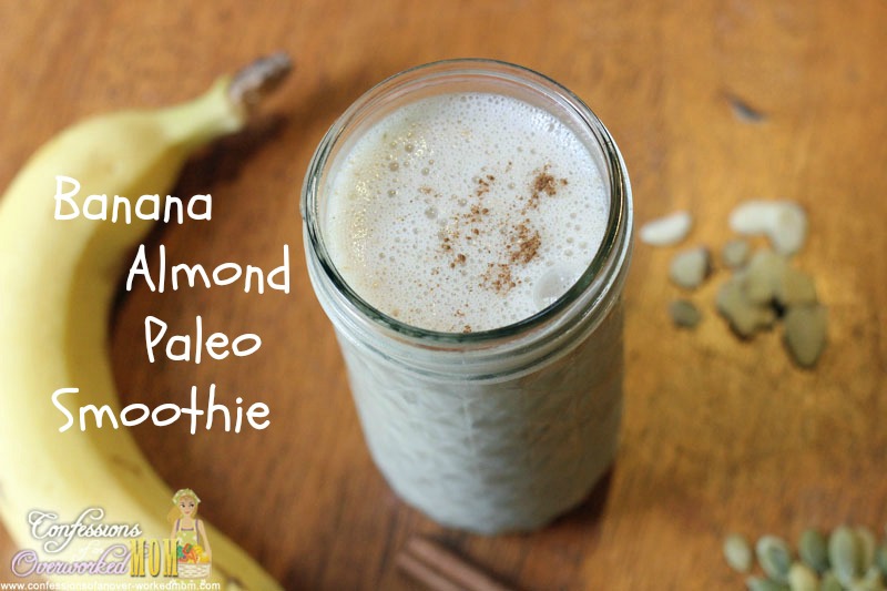 Banana Almond Paleo Smoothie | 25+ gluten free and dairy free breakfast recipes