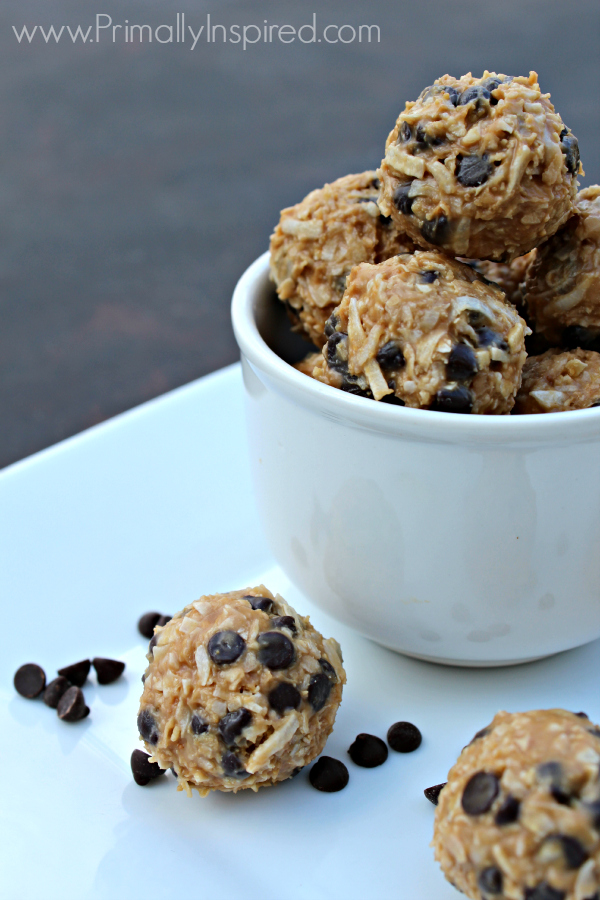 cookie dough snack balls | 25+ gluten free and dairy free snack ideas