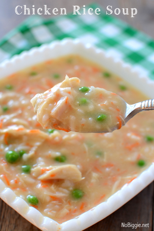 Chicken Rice Soup recipe | NoBiggie.net | this soup is pure comfort food