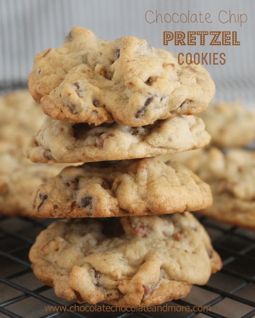 Chocolate Chip Pretzel Cookies | 25+ MORE Christmas cookie exchange recipes