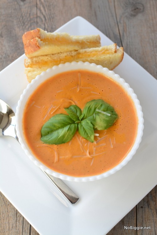 Creamy Tomato Basil Soup | NoBiggie